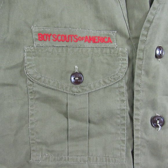 Vintage Mid Century Boy Scout Uniform Shirt V Neck - Picture 2 of 5